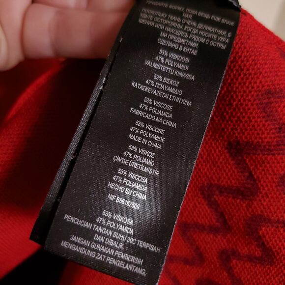 TED BAKER Scalloped Red Ribbed Sleeveless Party Dress Ted Sz 3 US 8 - Picture 8 of 11